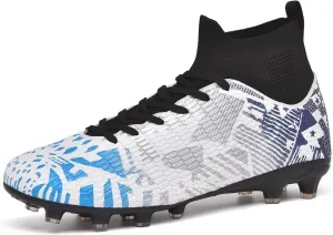 Soccer Cleats Mens Professional High Top Indoor Soccer Shoes Outdoor AG/FG Adults Youth Boys Football Training Sneakers