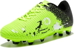 Soccer Shoes for Boys Pink Soccer Cleats Breathable Athletic Toddler Black Football Boots for Outdoor Indoor Soccer Shoes for Girls AG/FG