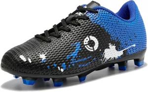 Soccer Shoes for Boys Pink Soccer Cleats Breathable Athletic Toddler Black Football Boots for Outdoor Indoor Soccer Shoes for Girls AG/FG