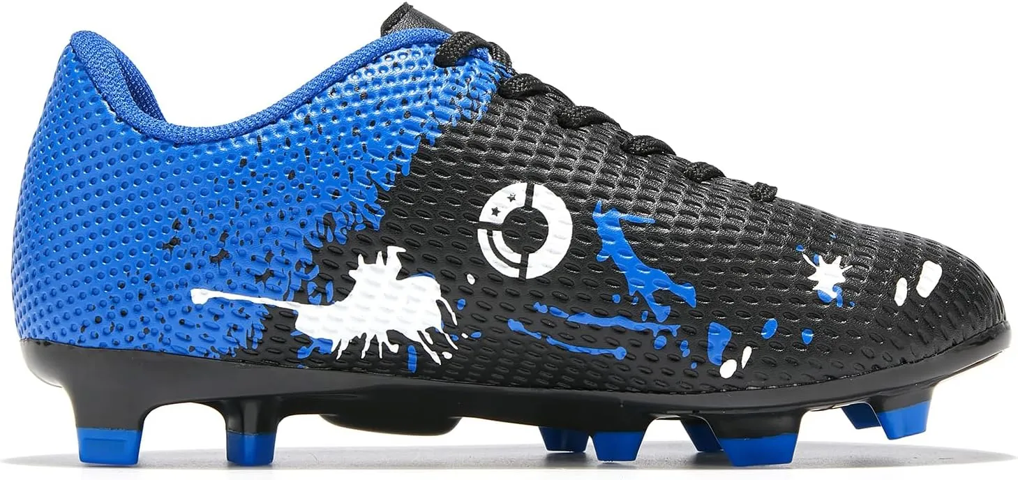 Soccer Shoes for Boys Pink Soccer Cleats Breathable Athletic Toddler Black Football Boots for Outdoor Indoor Soccer Shoes for Girls AG/FG