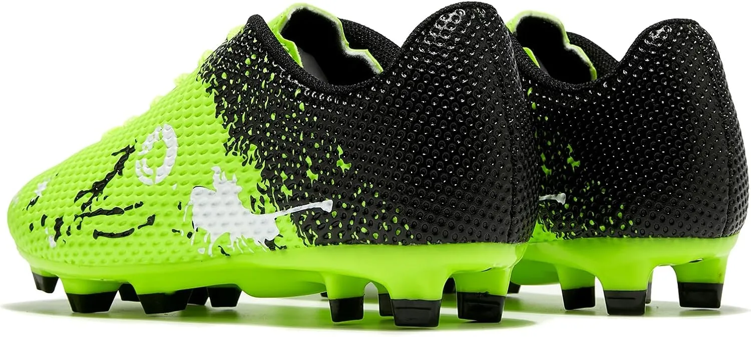 Soccer Shoes for Boys Pink Soccer Cleats Breathable Athletic Toddler Black Football Boots for Outdoor Indoor Soccer Shoes for Girls AG/FG