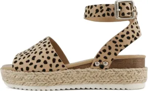 SODA Clip Womens Casual Espadrilles Trim Flatform Studded Wedge