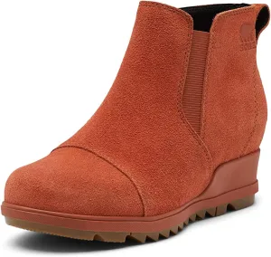 Sorel Women's Evie Pull-On Bootie — Waterproof Suede Leather — Wedge Ankle Booties