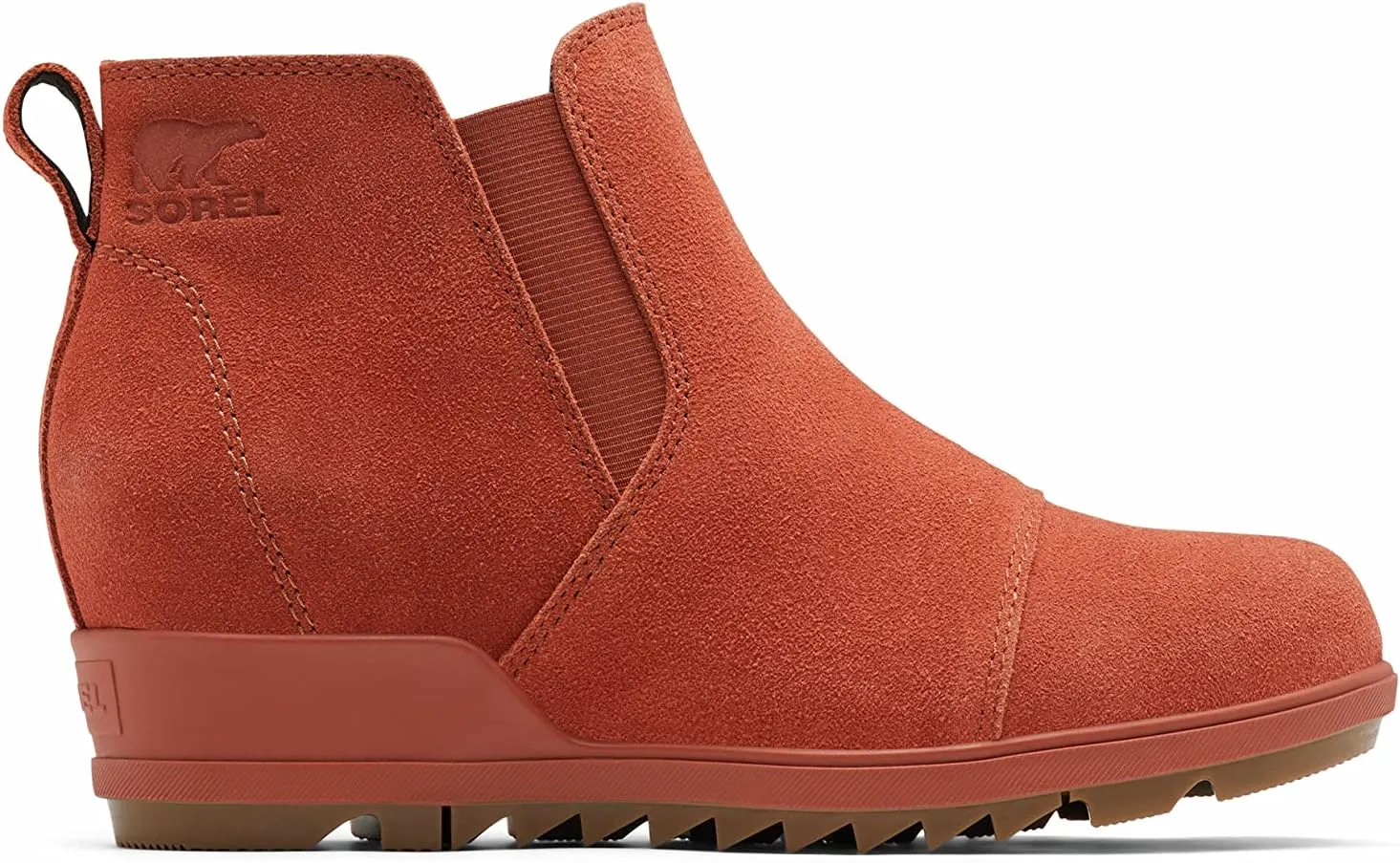 Sorel Women's Evie Pull-On Bootie — Waterproof Suede Leather — Wedge Ankle Booties