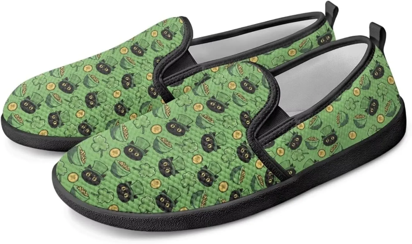 St. Patrick's Day Women's Casual Flats Anti-Skid Slip On Walking Shoes Comfort Lightweight for Holiday Vacation