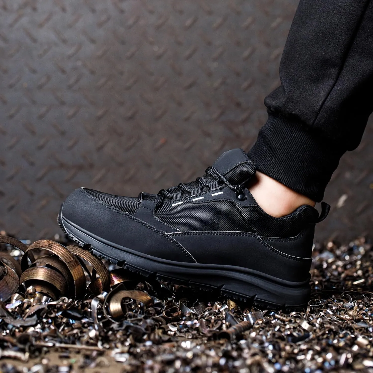 Steel Toe Non Slip Work Shoes for Men Women丨Waterproof Lightweight Safety Sneakers