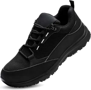 Steel Toe Non Slip Work Shoes for Men Women丨Waterproof Lightweight Safety Sneakers