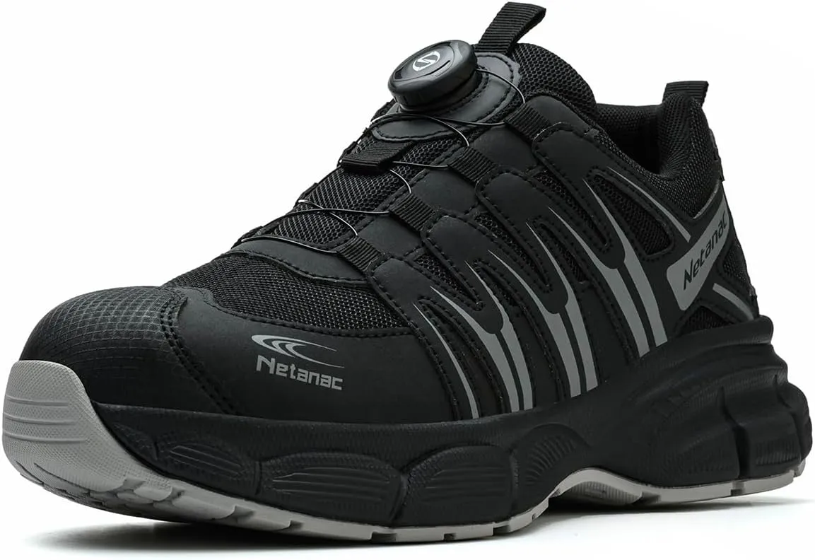 Steel Toe Shoes for Men Women, Comfortable Breathable Safety Sneakers, Lightweight Wide Work Shoes with Durable Soft Sole