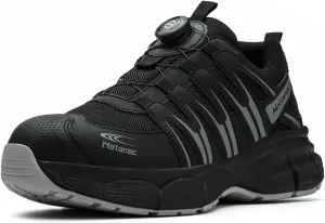 Steel Toe Shoes for Men Women, Comfortable Breathable Safety Sneakers, Lightweight Wide Work Shoes with Durable Soft Sole