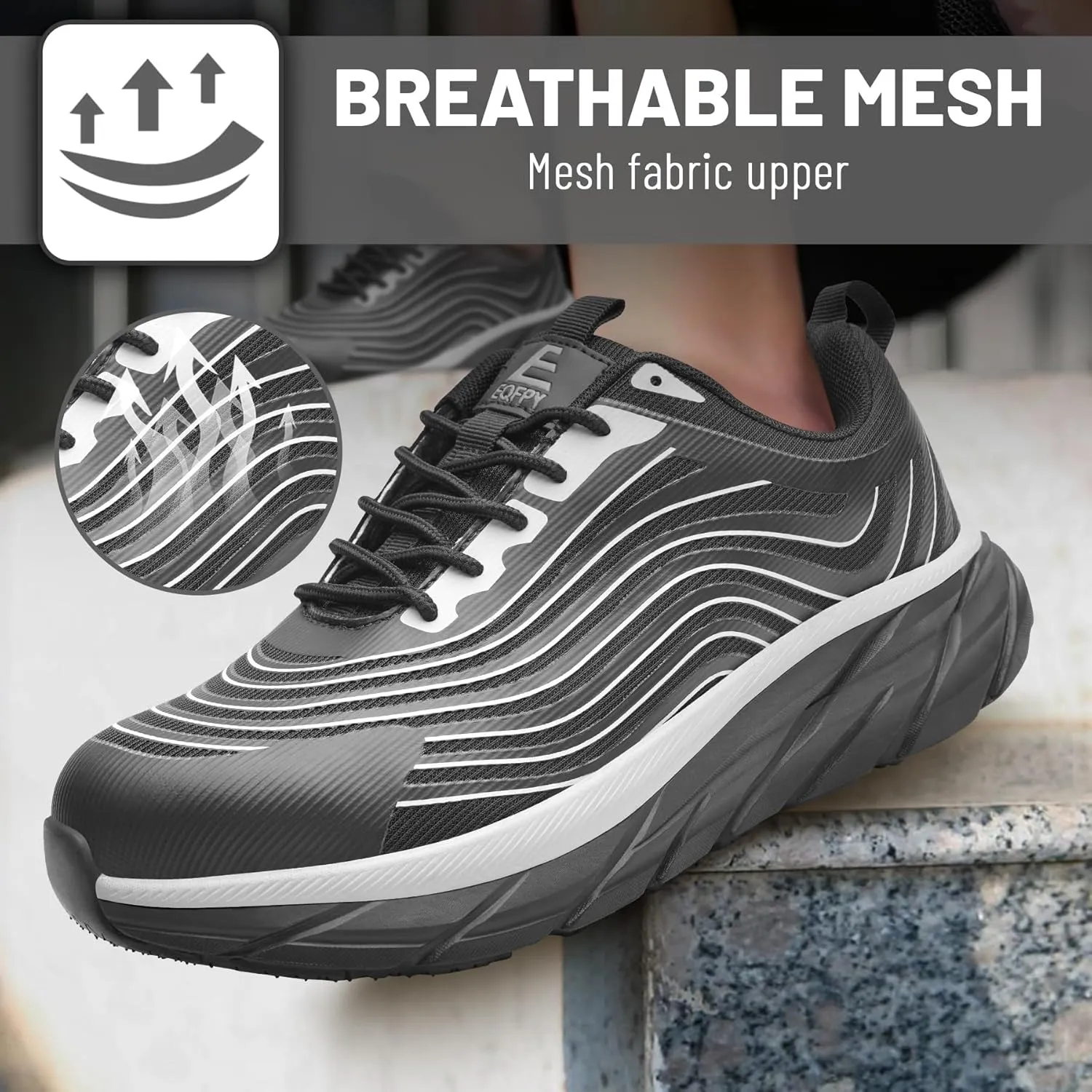 Steel Toe Shoes for Men Women Work Safety Shoes Comfortable Lightweight Puncture Proof Slip Resistant Indestructible Warehouse Industry Construction Shoes