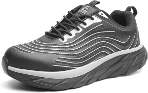 Steel Toe Shoes for Men Women Work Safety Shoes Comfortable Lightweight Puncture Proof Slip Resistant Indestructible Warehouse Industry Construction Shoes
