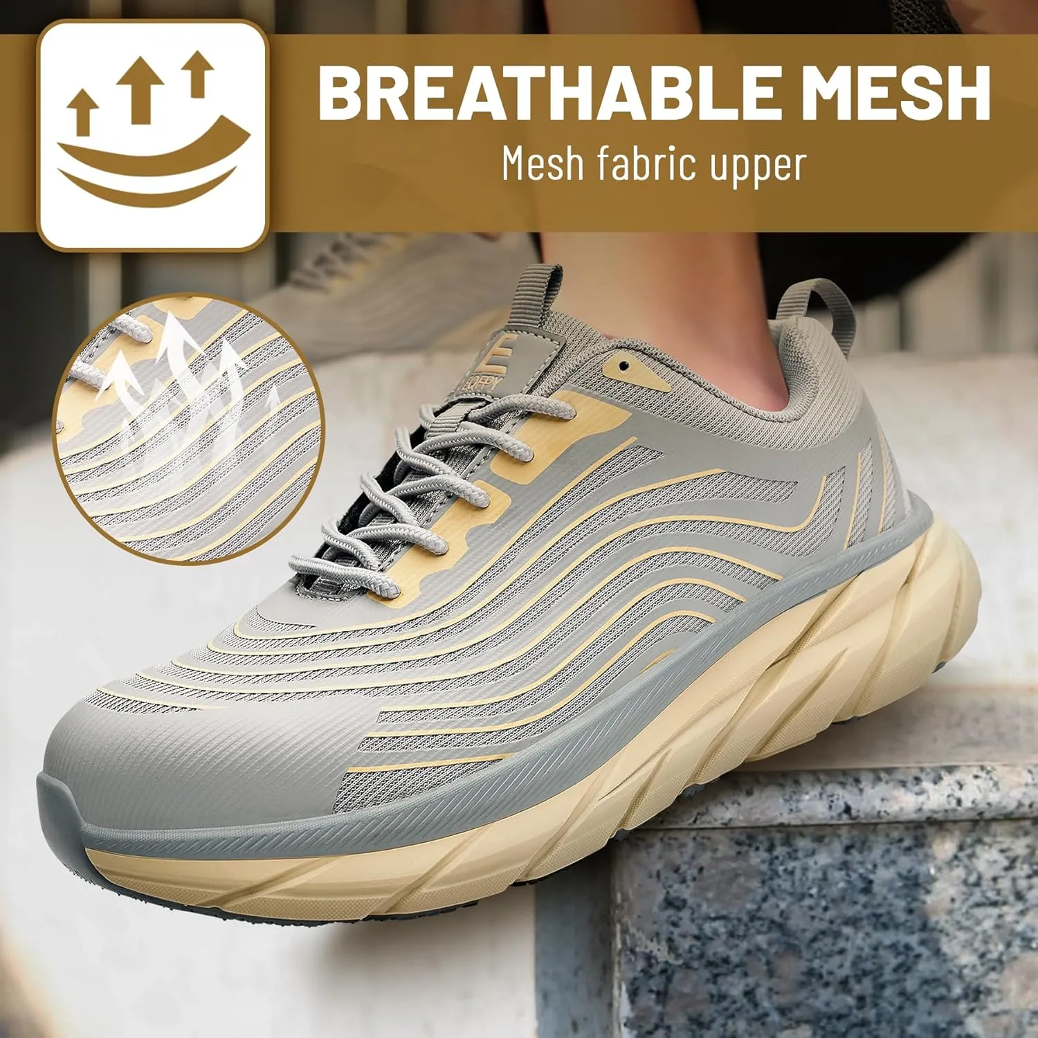 Steel Toe Shoes for Men Women Work Safety Shoes Comfortable Lightweight Puncture Proof Slip Resistant Indestructible Warehouse Industry Construction Shoes