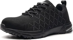 Steel Toe Shoes for Men Women Work Safety Shoes Comfortable Lightweight Puncture Proof Slip Resistant Indestructible Warehouse Industry Construction Shoes
