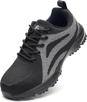 Steel Toe Shoes for Men Women Work Safety Shoes Comfortable Lightweight Puncture Proof Slip Resistant Indestructible Warehouse Industry Construction Shoes