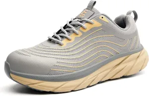 Steel Toe Shoes for Men Women Work Safety Shoes Comfortable Lightweight Puncture Proof Slip Resistant Indestructible Warehouse Industry Construction Shoes