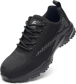 Steel Toe Shoes for Men Women Work Safety Shoes Comfortable Lightweight Puncture Proof Slip Resistant Indestructible Warehouse Industry Construction Shoes