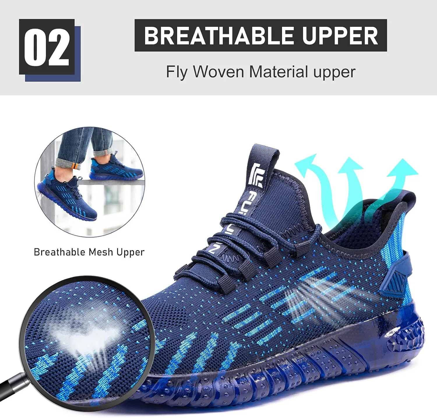 Steel Toe Shoes for Men Work Women Lightweight Air Cushion Sneakers Slip Resistant Safety Work Boots Indestructible Shoes