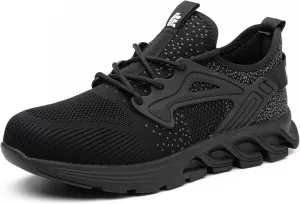 Steel Toe Shoes for Men Work Women Lightweight Air Cushion Sneakers Slip Resistant Safety Work Boots Indestructible Shoes