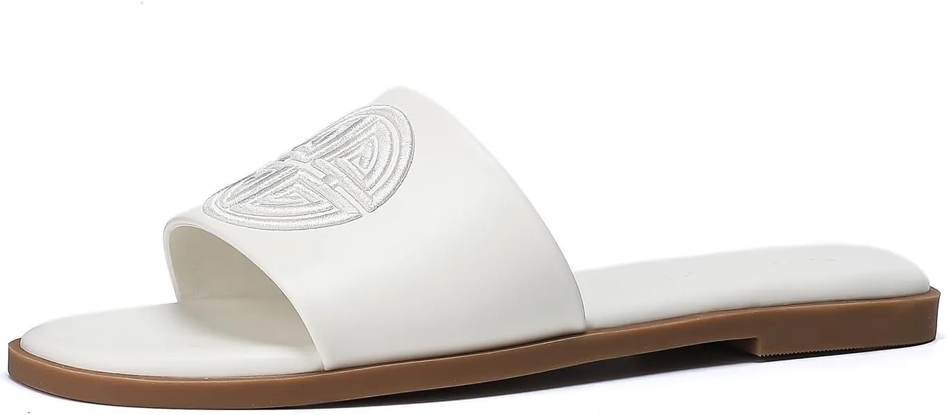 Stratuxx Kaze Womens Flat Sandals Dressy Summer Slide Dress Sandals Comfortable Cute Leather Black Sandals for Women