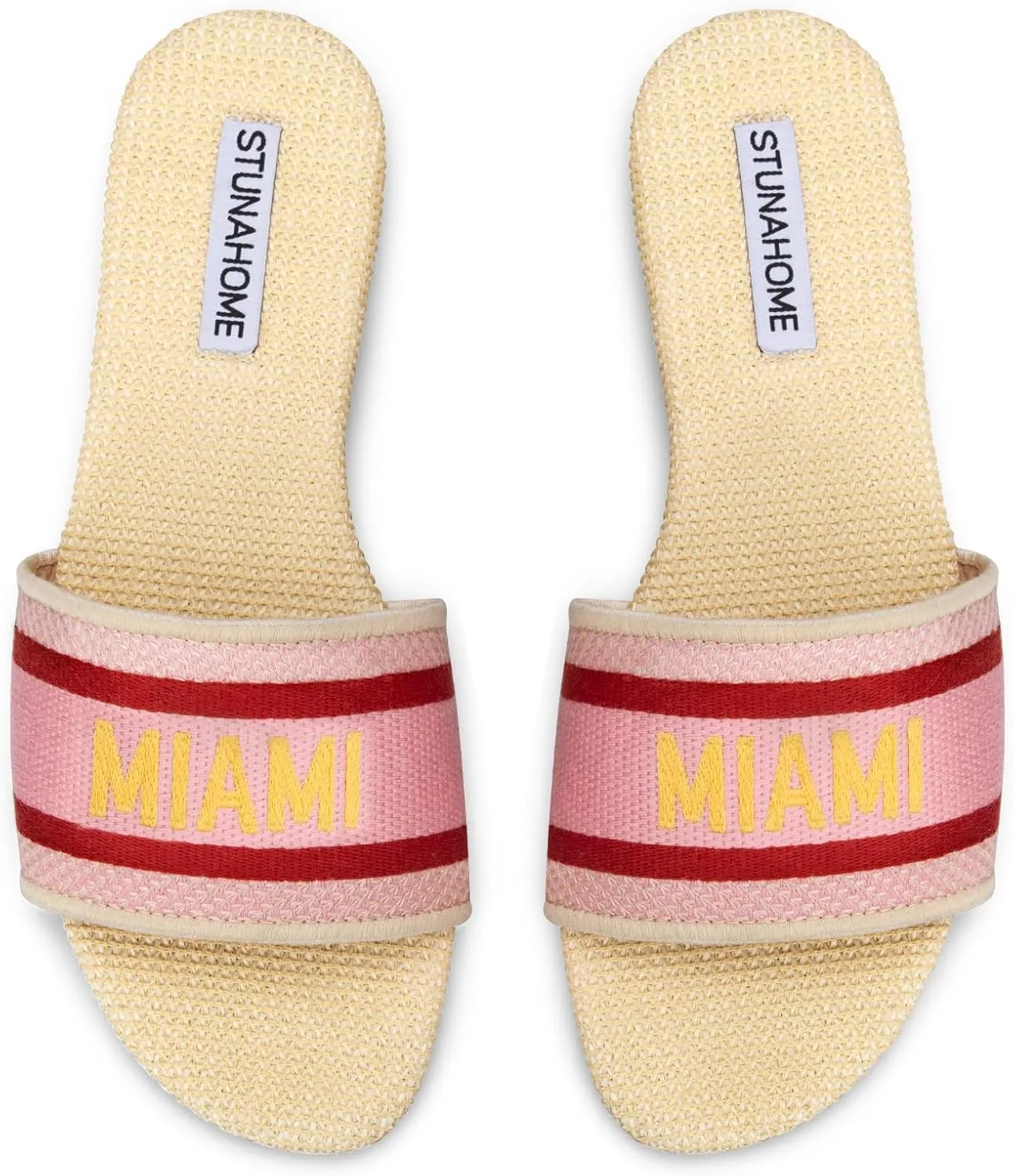STUNAHOME Summer Flat Sandals for Women Fashion slide Sandals Womens