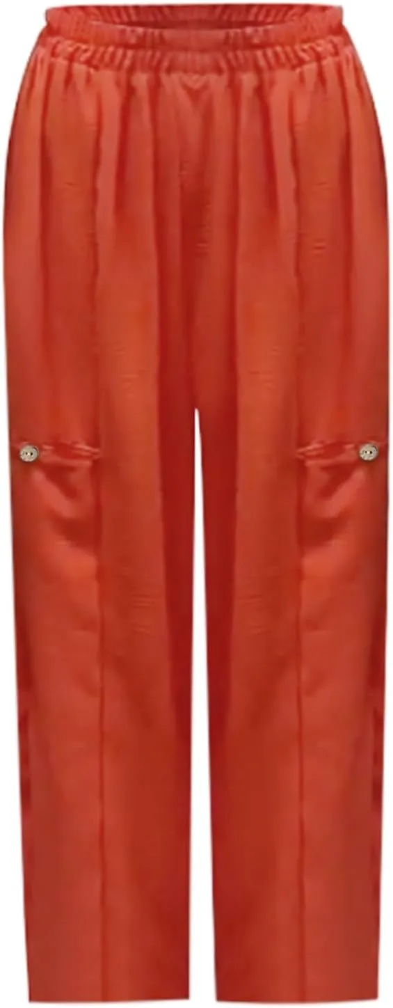 Summer Linen Pants for Women Color Pocket Baggy Casual Pants Pant