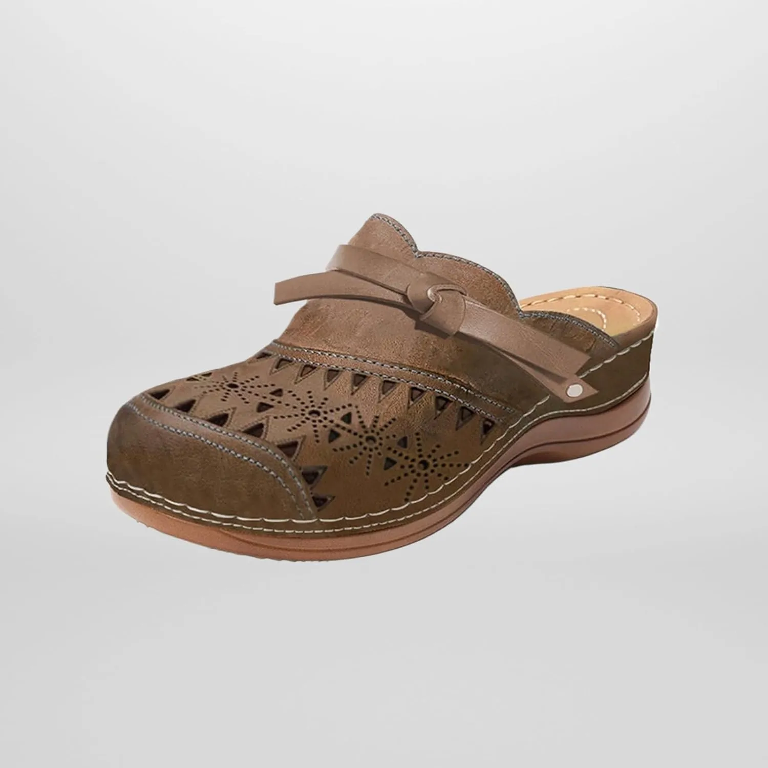 Summer Mules for Women Lightweight Breathable Mesh Walking Clogs Comfortable Non Slip Orthopedic Shoes with Arch Support Dressy Closed Toe Slip On Slippers Casual Open Back Shoes