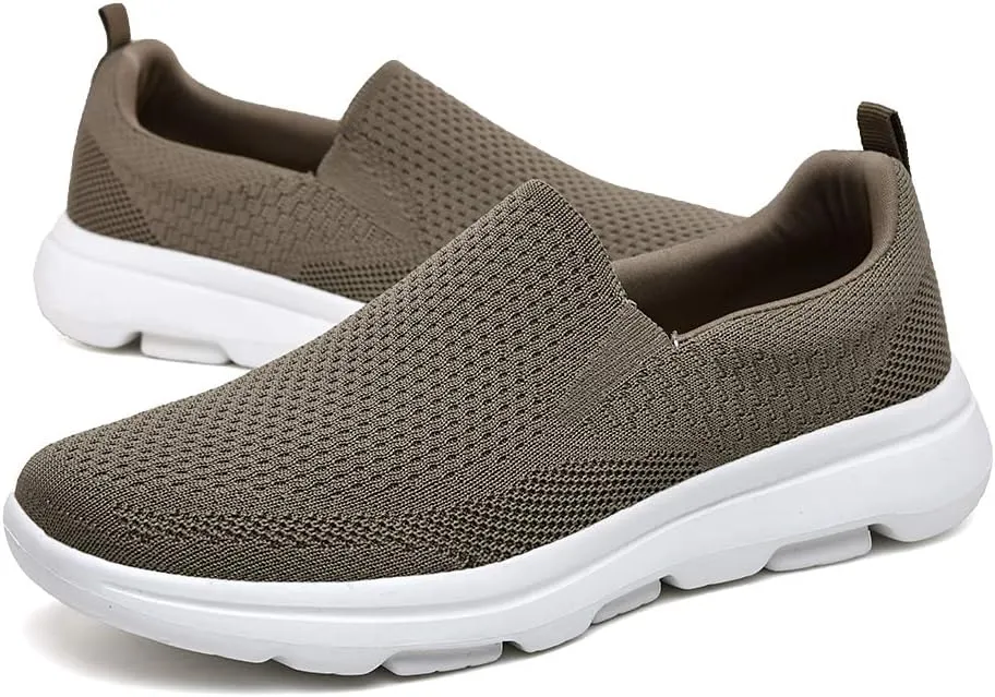 TIOSEBON Men's Mesh Slip On Walking Shoes Loafers-Work Drving Tennis Shoes