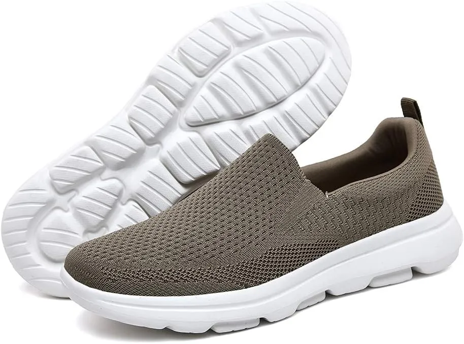 TIOSEBON Men's Mesh Slip On Walking Shoes Loafers-Work Drving Tennis Shoes