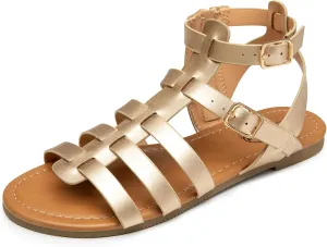 Trary Womens Sandals, Gladiator Sandals for Women, Wide Width Sandals for Women, Strappy Sandals, Flat Sandals for Women, Trendy Sandals Women Dressy Summer Flat, Comfortable Sandals Women