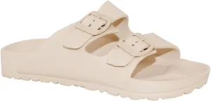 TRENDSUP Women's Comfort Slides Double Buckle Adjustable EVA Flat Sandals