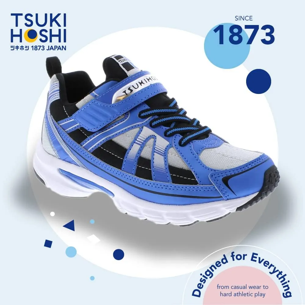 TSUKIHOSHI Storm Kids Shoes - Strap-Closure Machine-Washable Kids Sneakers with Wide Toe Box and Slip-Resistant, Non-Marking Outsoles