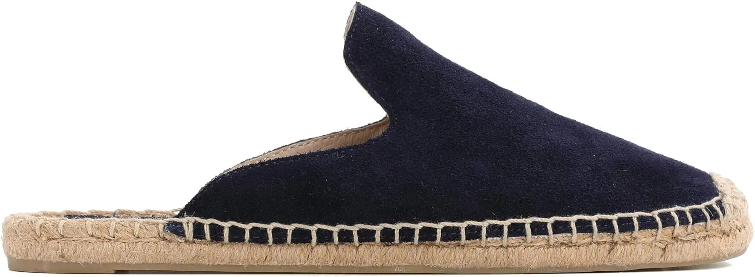 U-lite Women's Simple Mule Breathable Flat Espadrilles Shoes, Pure Color Mules