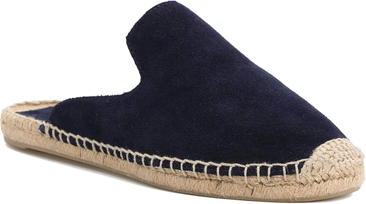 U-lite Women's Simple Mule Breathable Flat Espadrilles Shoes, Pure Color Mules