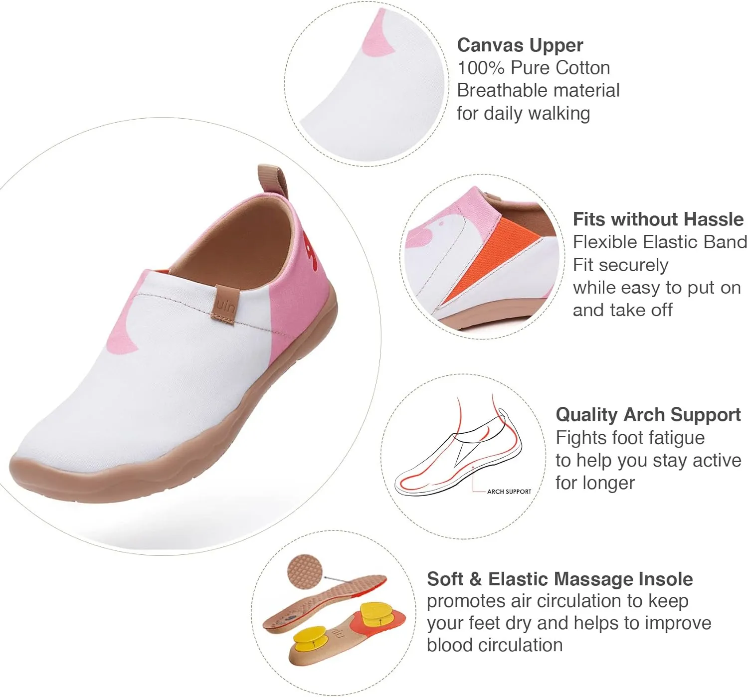 UIN Women's Art Painted Travel Shoes Slip On Casual Knit Loafers Lightweight Comfort Fashion Sneaker Constellation Toledo Ⅰ