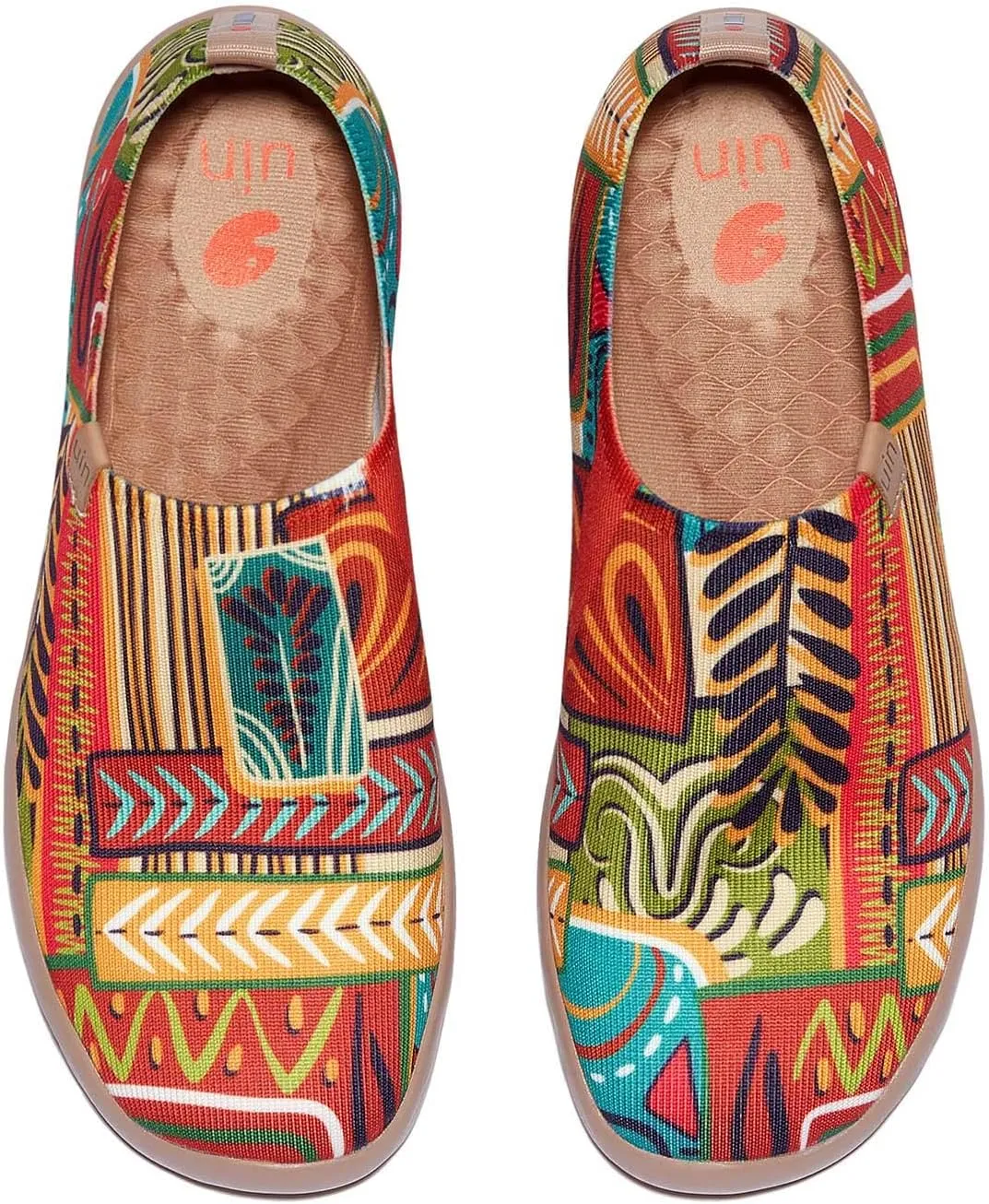 UIN Women's Art Painted Travel Shoes Slip On Casual Knit Loafers Lightweight Comfort Fashion Sneaker Constellation Toledo Ⅰ
