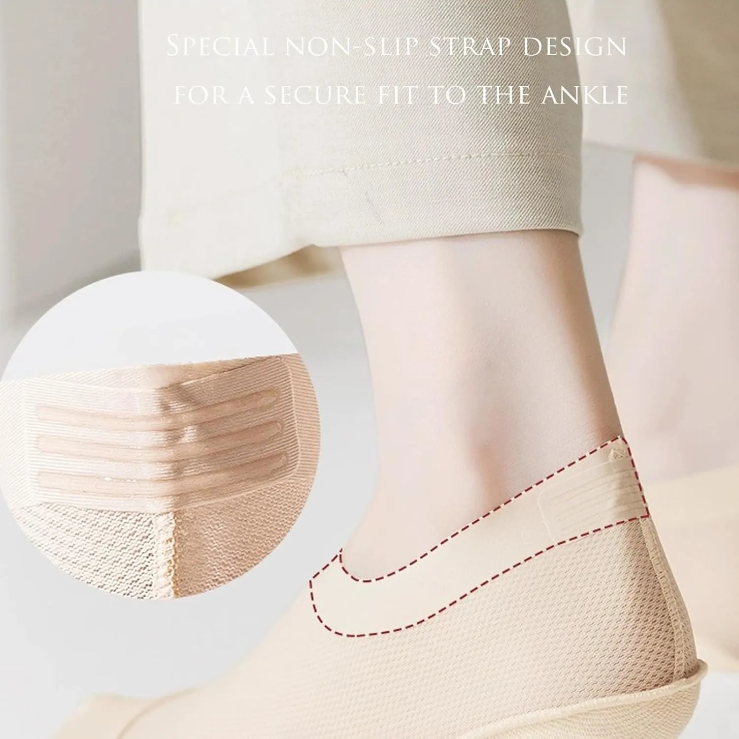 Ultra Thin Liner Socks Non Slip Nylon No Show Socks Womens Lightweight Breathable 3 & 4 & 6 Pair Packs