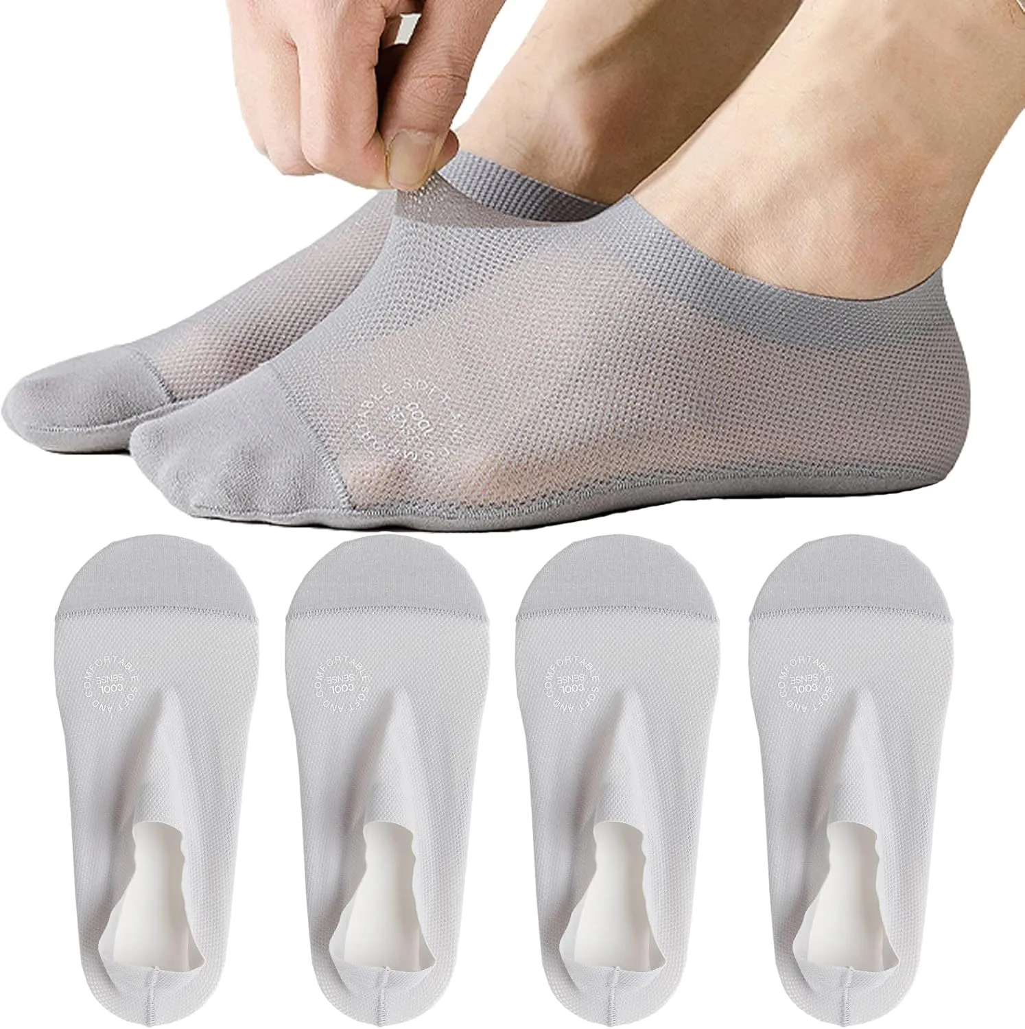 Ultra Thin Liner Socks Non Slip Nylon No Show Socks Womens Lightweight Breathable 3 & 4 & 6 Pair Packs