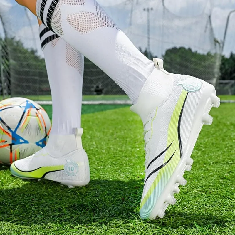 Unisex-Adult Soccer Cleats: Mens High-Top Soccer Shoes Lightweight Training Football Boots for Youth