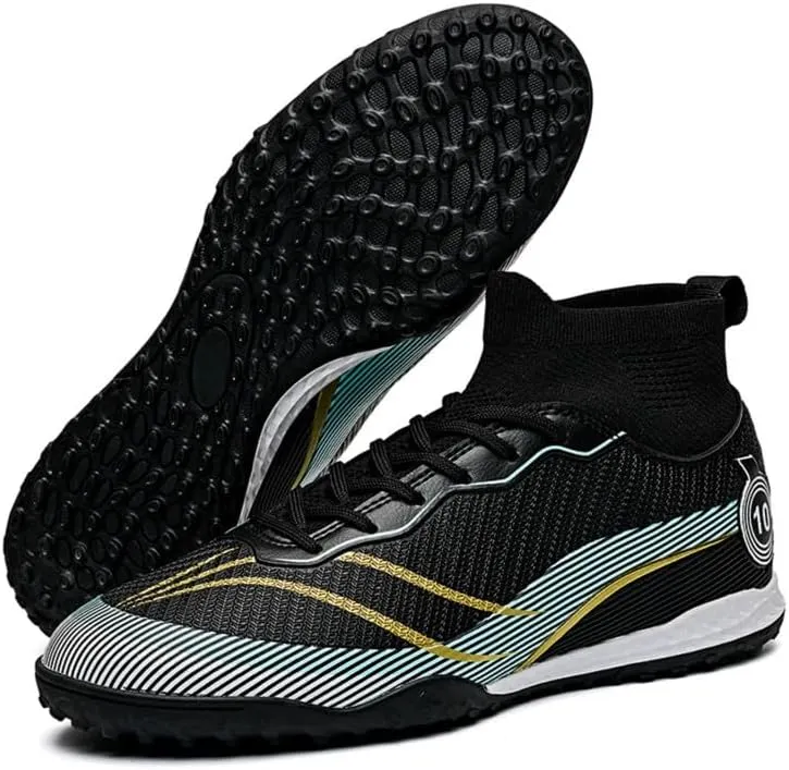 Unisex-Adult Soccer Cleats: Mens High-Top Soccer Shoes Lightweight Training Football Boots for Youth
