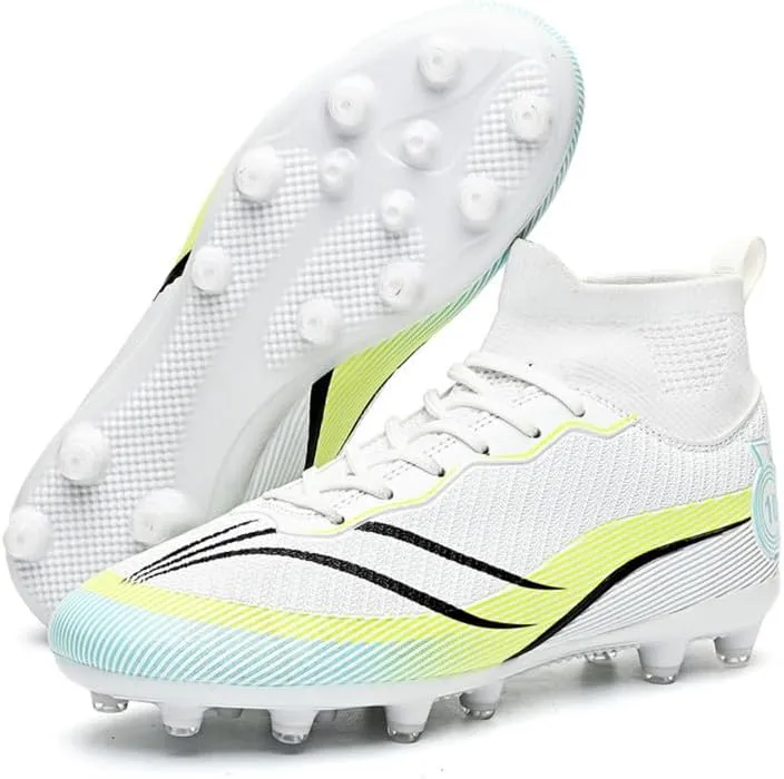 Unisex-Adult Soccer Cleats: Mens High-Top Soccer Shoes Lightweight Training Football Boots for Youth
