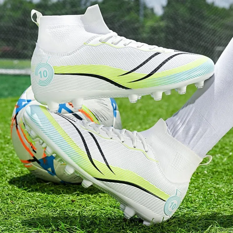 Unisex-Adult Soccer Cleats: Mens High-Top Soccer Shoes Lightweight Training Football Boots for Youth