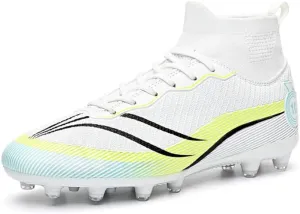 Unisex-Adult Soccer Cleats: Mens High-Top Soccer Shoes Lightweight Training Football Boots for Youth