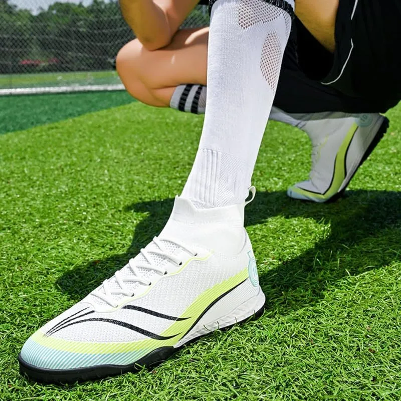 Unisex-Adult Soccer Cleats: Mens High-Top Soccer Shoes Lightweight Training Football Boots for Youth