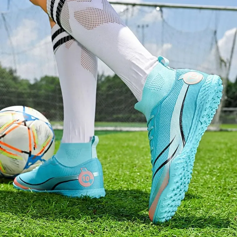 Unisex-Adult Soccer Cleats: Mens High-Top Soccer Shoes Lightweight Training Football Boots for Youth