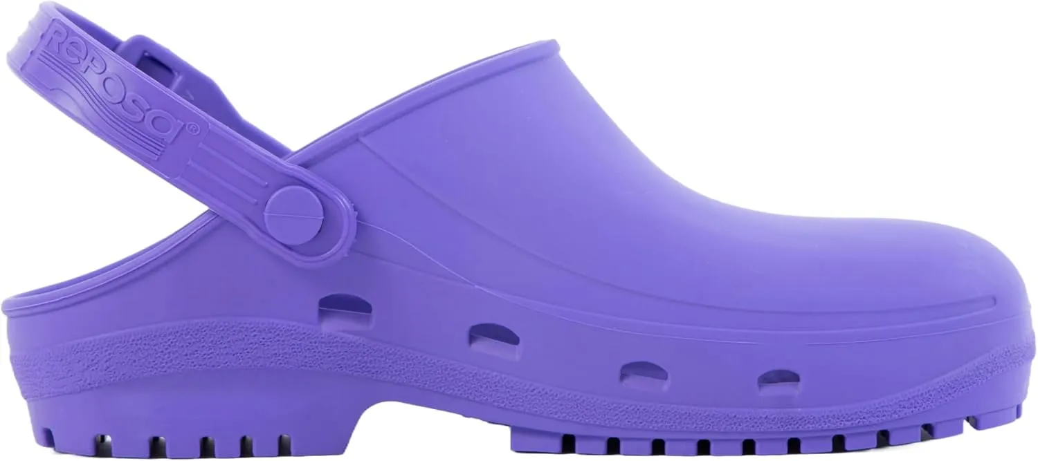 Unisex Max Professional Work Clogs, Purple, 4