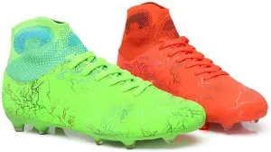Unisex's AG Cleats Training Football Sneakers Sports Non-Slip Long Studs High-Top Soccer Shoes for Youth