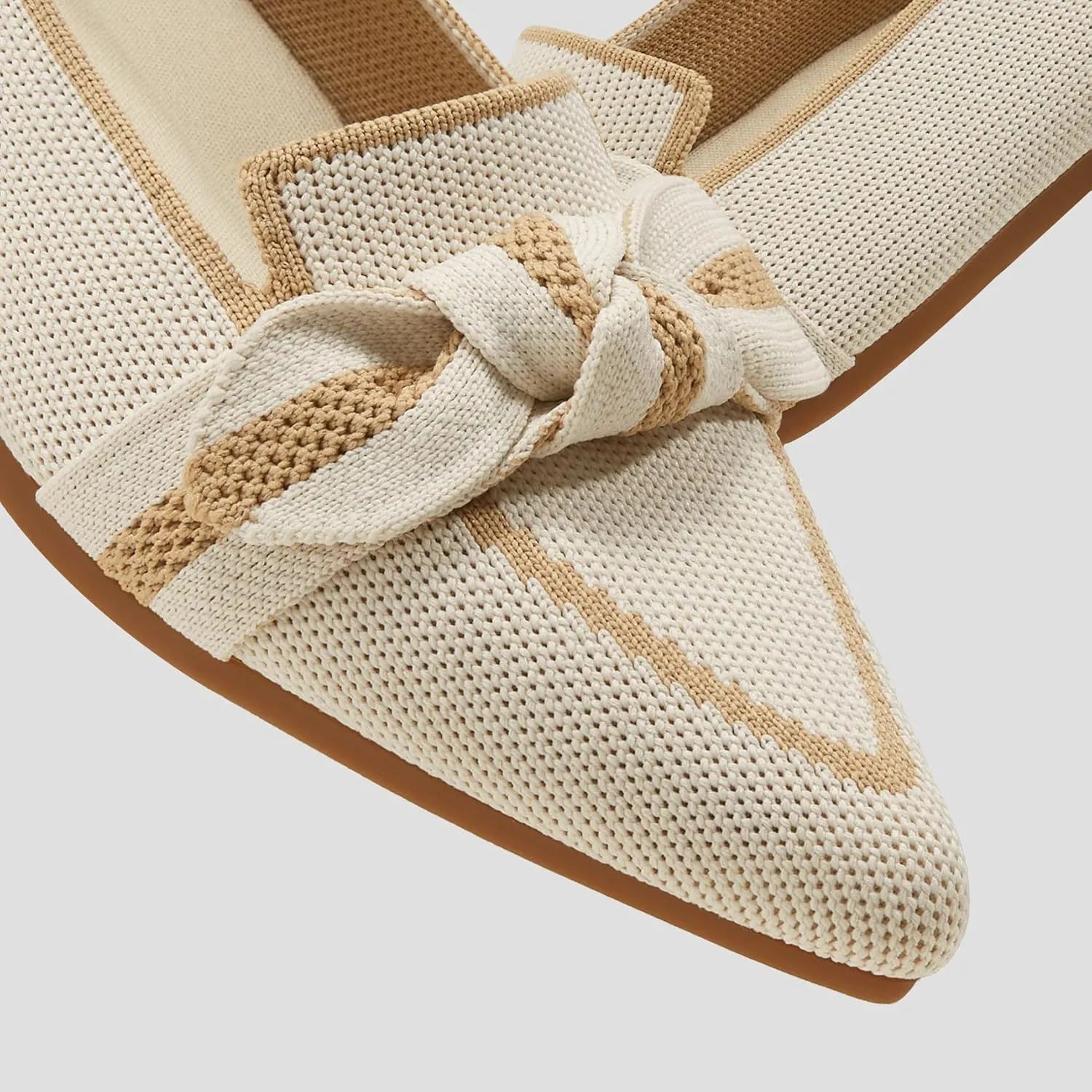 VIVAIA Michelle 2.0 Women's Casual Slip-on Loafer Flats with Elegant Pointed-Toe Silhouette lace-up Bow Shoes