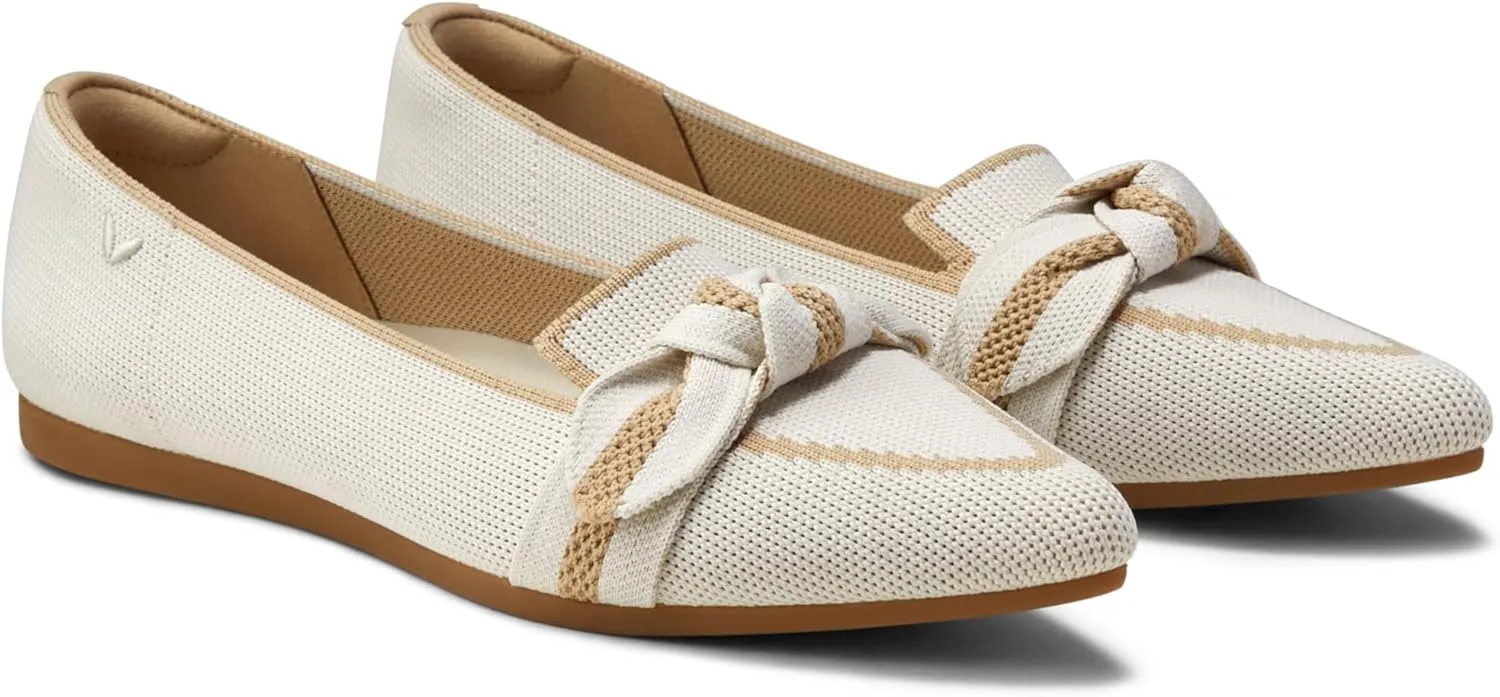 VIVAIA Michelle 2.0 Women's Casual Slip-on Loafer Flats with Elegant Pointed-Toe Silhouette lace-up Bow Shoes