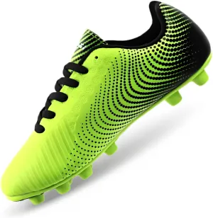 Vizari Stealth Firm Ground Soccer Cleats - Lightweight, Durable & Comfortable Youth Soccer Cleats with Excellent Traction - Boys Soccer Shoes with Padded Heel & Anti-Stretch Lining