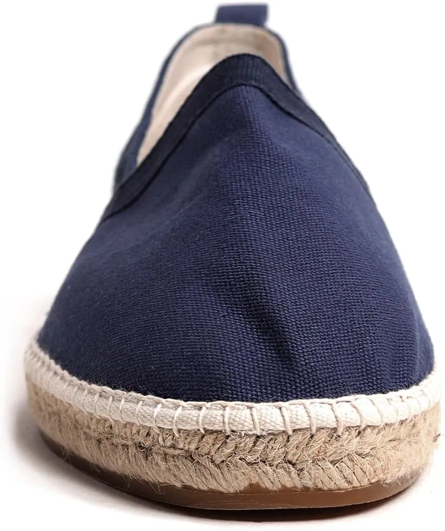 VOLIRIN & KAMMV Closed Toe Comfortable Canvas Slip on Flat Espadrilles for Men